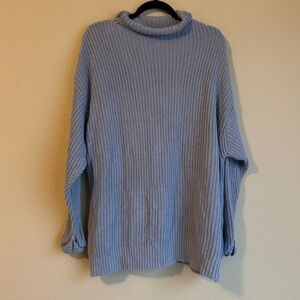 American Eagle Outfitters Light Blue Cowl Neck Sweater